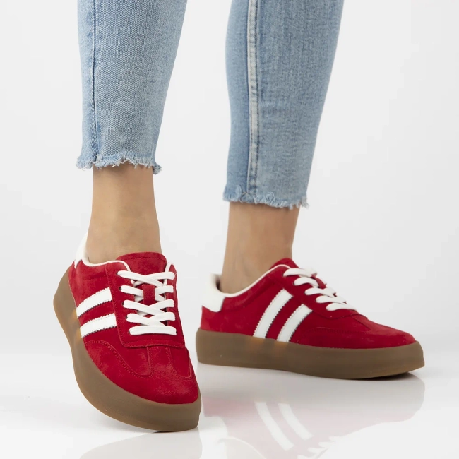 Leather sneakers Filippo DP6764/25 RD red