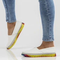 Skórzane półbuty Filippo DP1213/23 WH białe