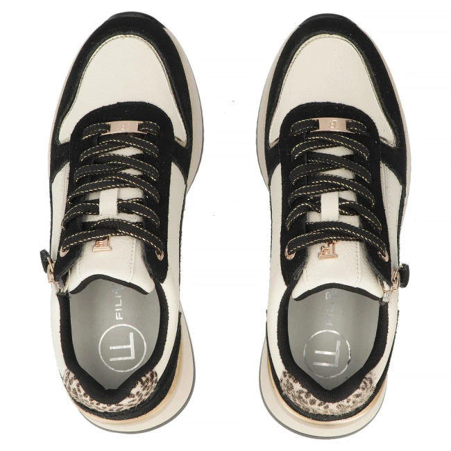 Leather sneakers Filippo DP7770/26 WH BK white-black