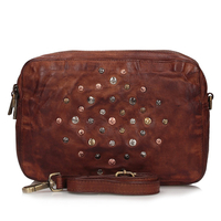 Torebka Toscanio Listonoszka Skórzana 040 ruda