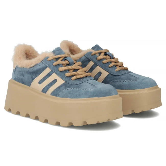 Leather sneakers Filippo DP7110/25 BL blue