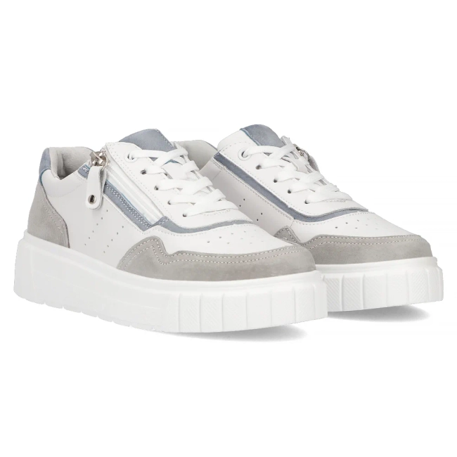 Skórzane sneakersy Filippo DP6862/25 WH białe