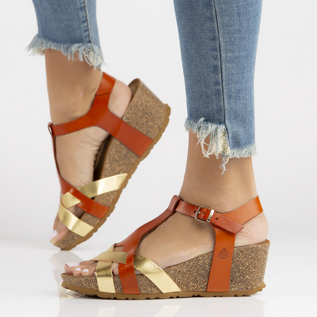 Leather sandals Yokono MORA-011 FLASH red