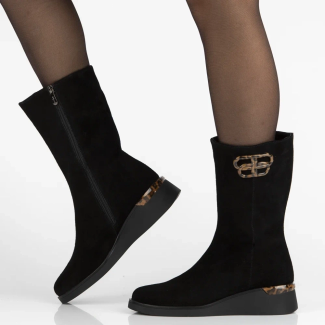 Leather boots Filippo DBT7207/25 BK black