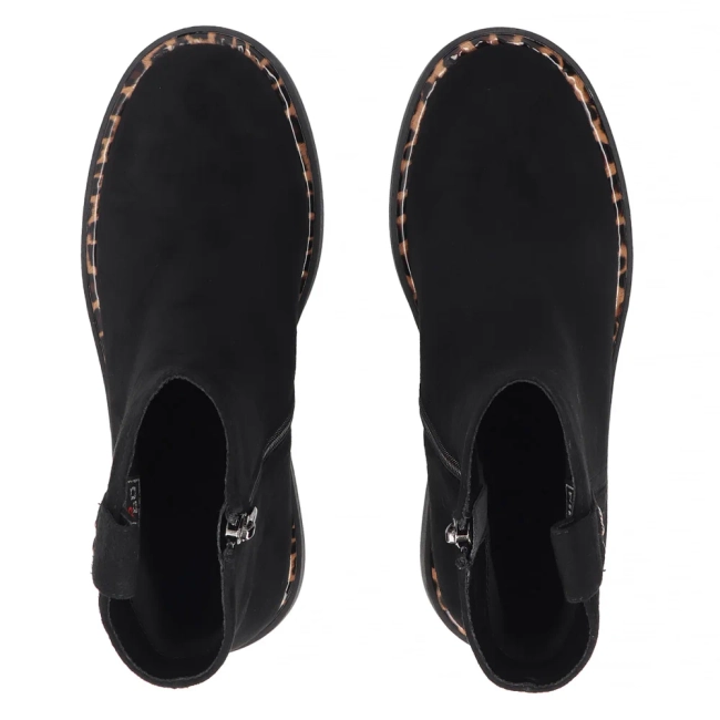 Leather ankle boots Filippo DBT8159/26 BK LEO black