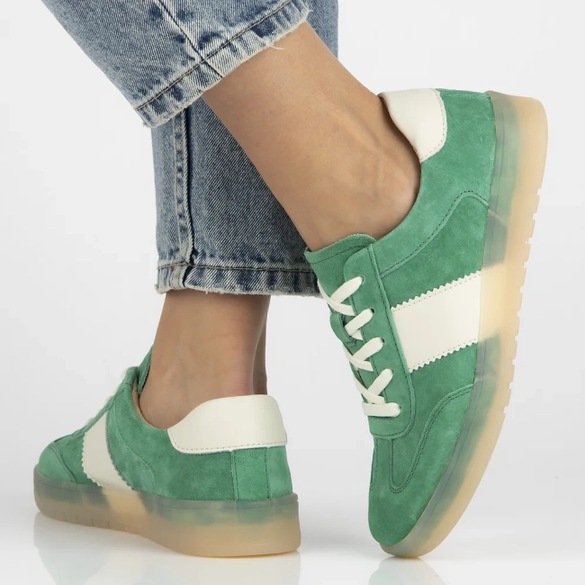 Skórzane sneakersy Filippo DP6770/25 GE zielone