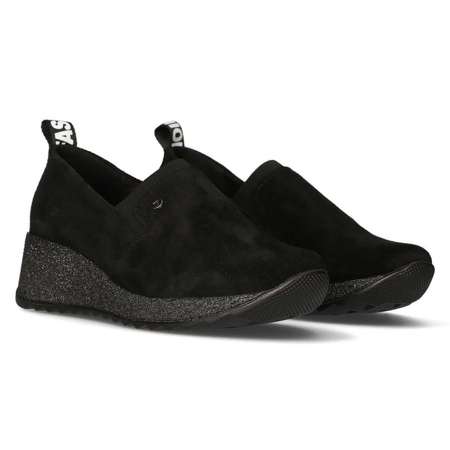 Leather Sneakers Filippo DP1500/20 BK T black glitter