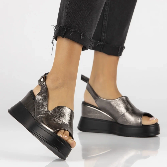 Leather sandals Artiker 54C0402 silver