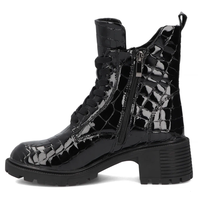 Leather heeled ankle boots Filippo DBT7971/26 BK black
