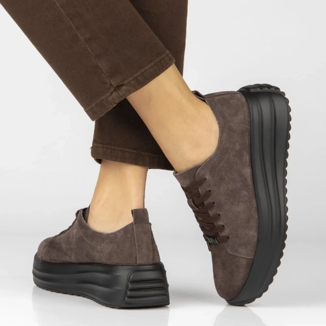 Leather sneakers Filippo DP8339/26 BR BK brown