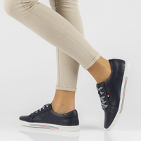 Skórzane półbuty Filippo DP2154/22 NV granatowe