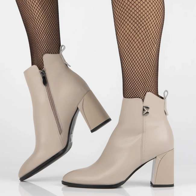 Leather ankle boots Filippo DBT6578/24 BE beige