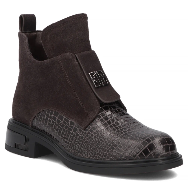Skórzane botki Filippo DBT8201/26 D BR brązowe