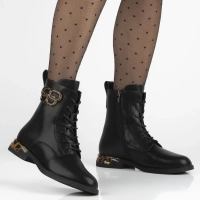 Leather ankle boots Filippo DBT7206/25 BK black