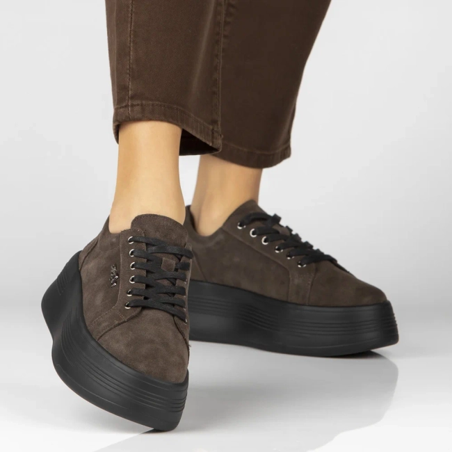 Leather sneakers Filippo DP8114/26 D BR brown