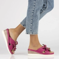 Leather flip-flops Artiker 52C0506 pink