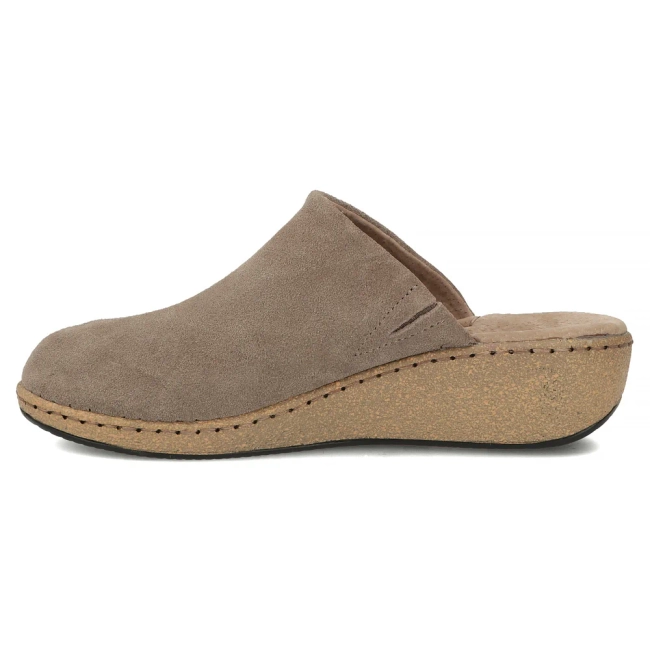 Skórzane klapki Filippo DK7567/26 TP taupe