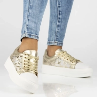 Leather sneakers Filippo DP7060/25 GO gold