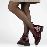 Leather ankle boots Filippo DBT7239/25 BG burgundy