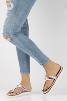 Leather flip-flops Filippo DK2327/21 WH white