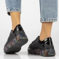 Skórzane sneakersy Filippo DP4480/24 BK MLT czarne