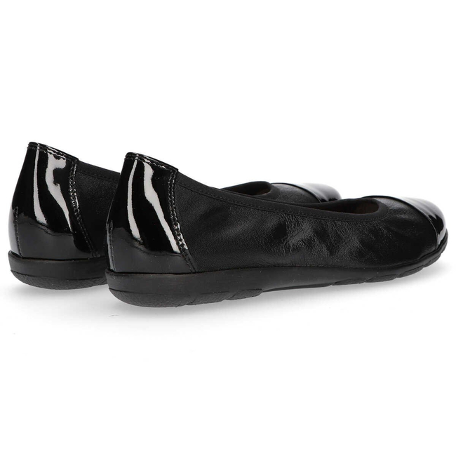 Skórzane baleriny Caprice 9-22152-24 033 czarne