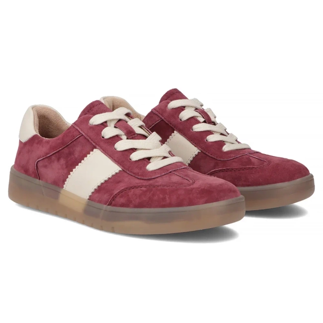 Skórzane sneakersy Filippo DP6770/25 BG bordowe