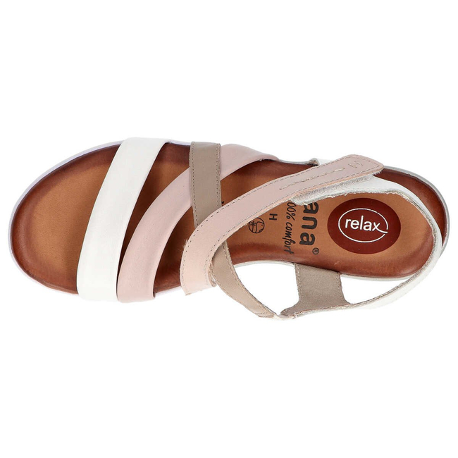 Sandały Jana 8-28205-24 197 White Comb