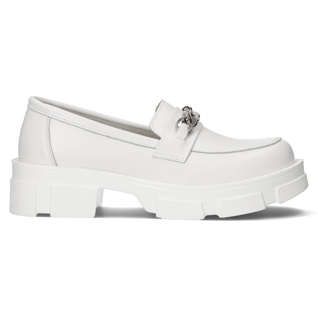 Skórzane półbuty Filippo DP3221/22 WH białe