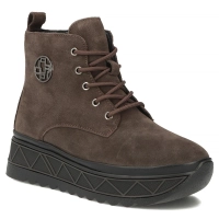 Leather platform ankle boots Filippo DBT8078/26 D BR brown