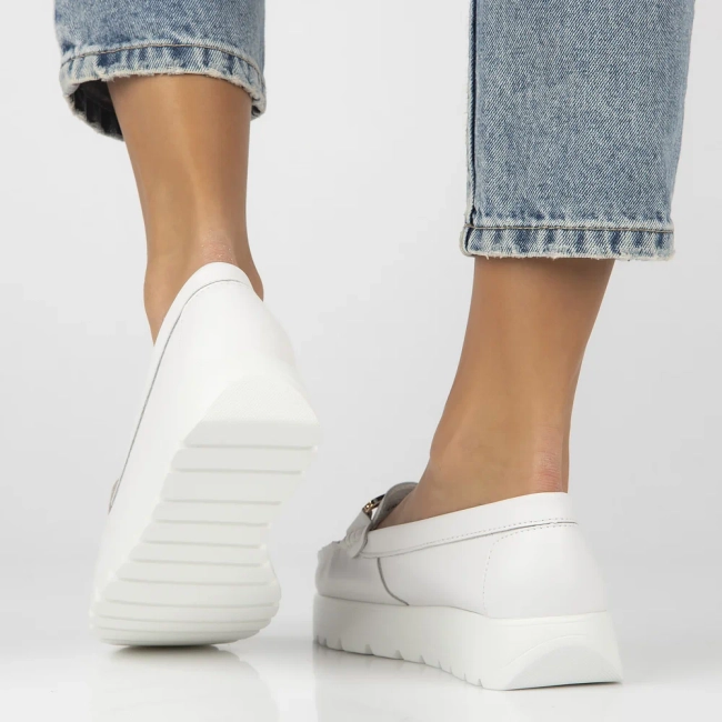 Leather loafers Filippo DP6827/25 WH white