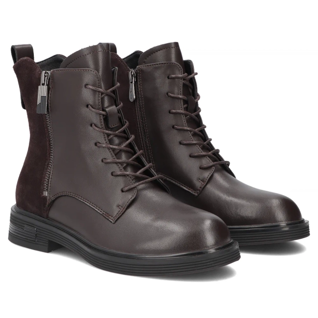 Leather ankle boots Filippo DBT8022/26 D BR brown