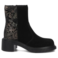 Leather heeled ankle boots Filippo DBT8068/26 BK MLT black