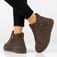 Leather platform ankle boots Filippo DBT8090/26 D BR brown