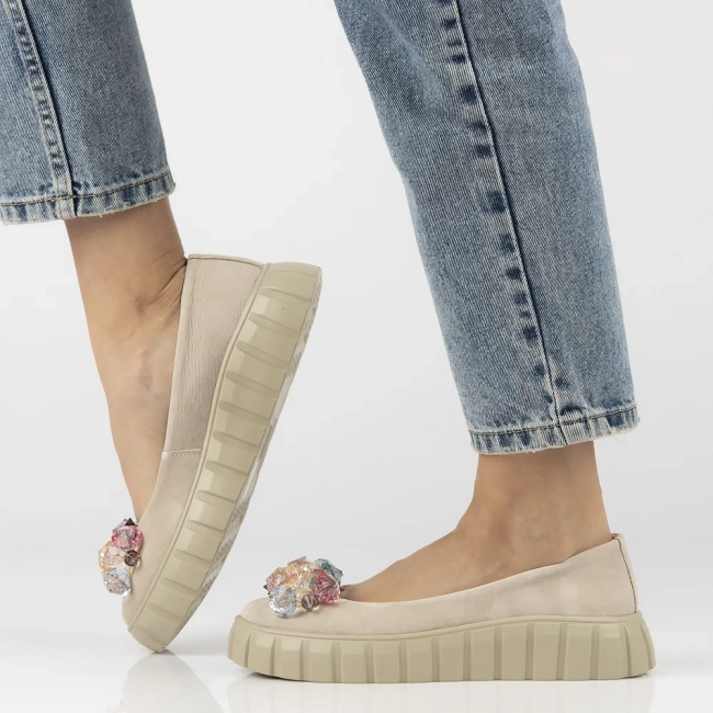 Leather shoes Filippo DP4682/25 BE beige