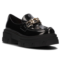 Leather shoes Filippo 20083 black lacquered