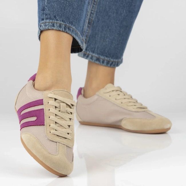 Leather sneakers Filippo DP7595/26 BE FH beige