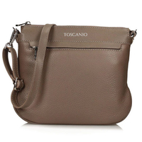 Handbag Toscanio Leather Messenger Bag C238 beige