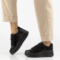 Skórzane sneakersy Filippo DP7412/25 BK CR czarne