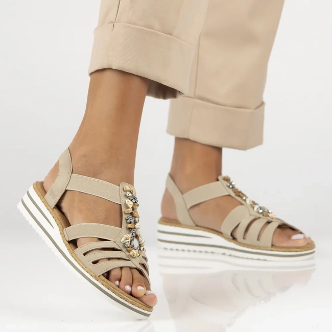 Sandals Rieker V0649-62 beige