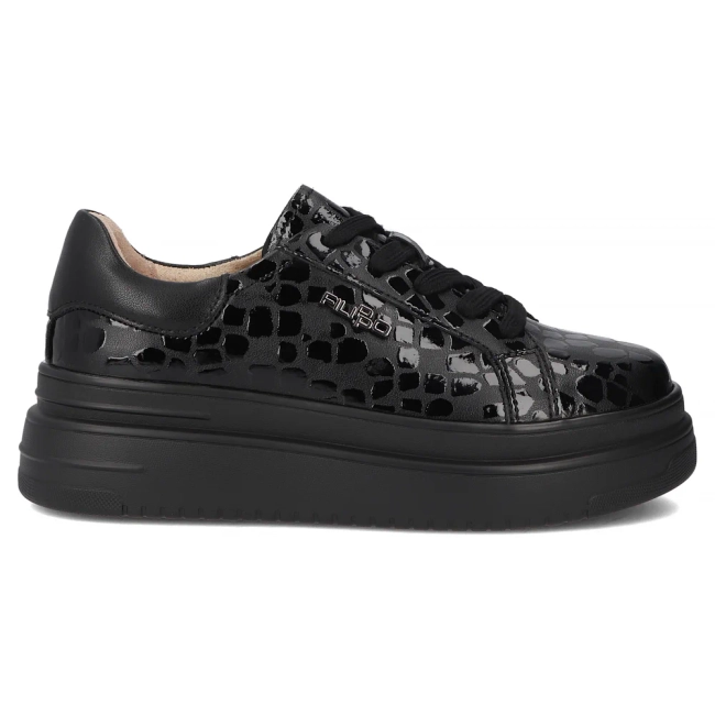 Leather sneakers Filippo DP7118/25 BK black