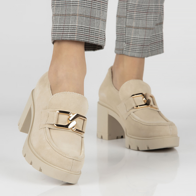 Leather shoes Filippo 20097 beige