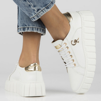 Skórzane sneakersy Filippo 168 białe