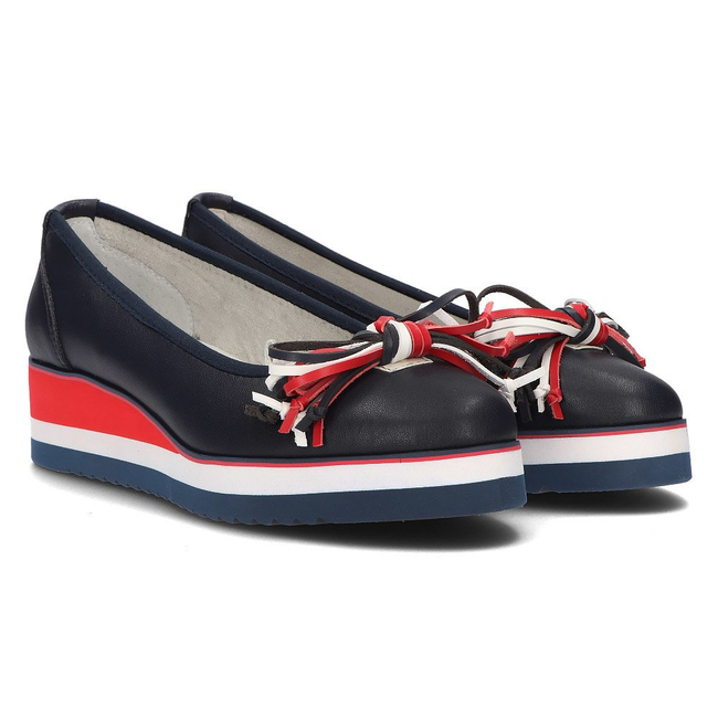 Leather ballerinas Filippo DP2159/21 NV navy blue