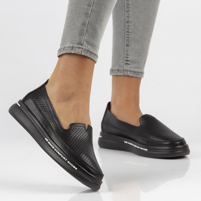 Leather shoes Filippo DP3623/22 BK black