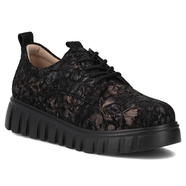 Leather sneakers Filippo DP6846/25 BK FL black