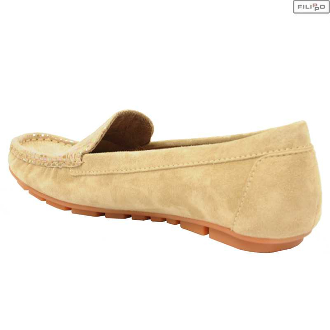 Mokasyny NESSI 62605 beż+beż cg 8022836