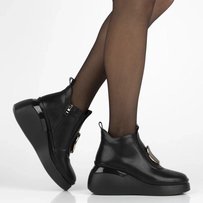 Leather ankle boots Filippo DBT7419/25 BK black