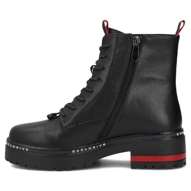 Leather ankle boots Filippo DBT8127/26 BK black