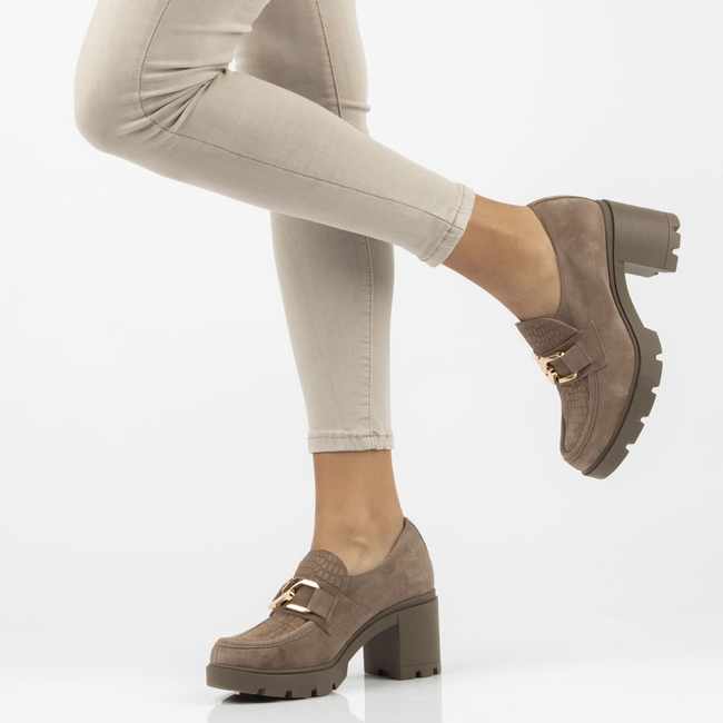 Leather shoes Filippo 20097 taupe